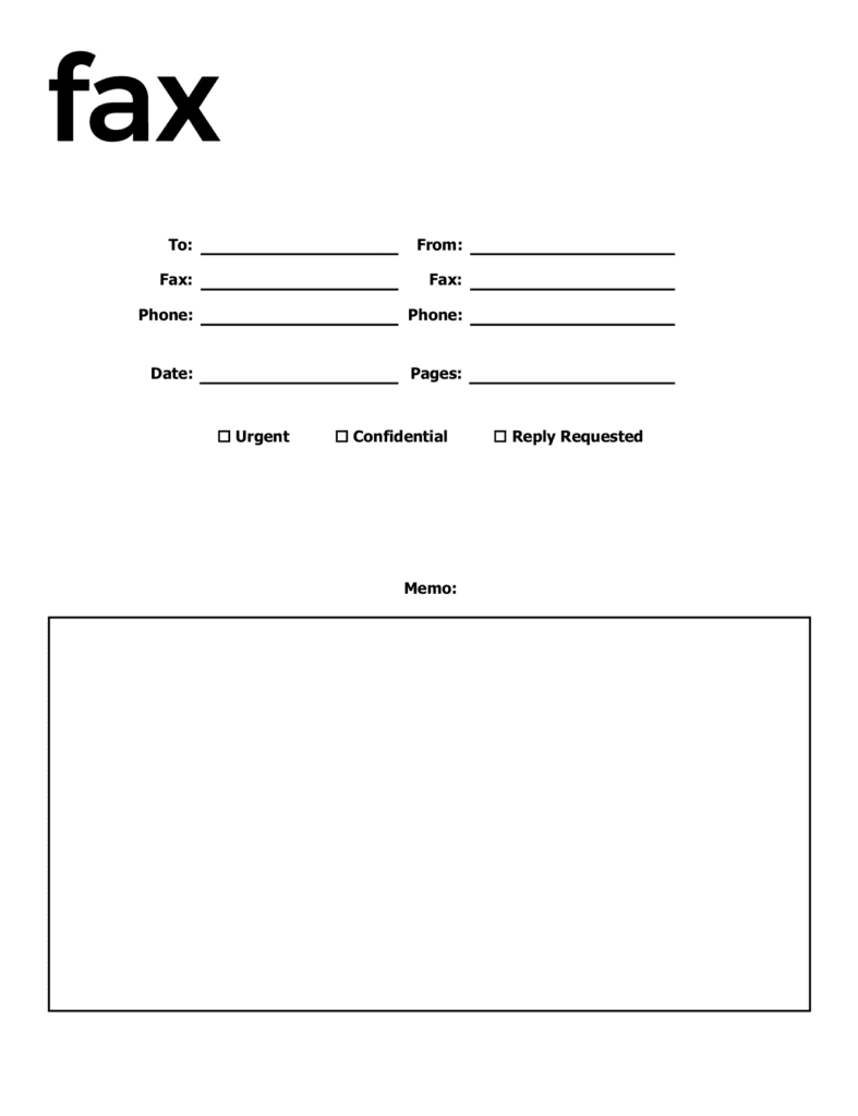 Free Fax Cover Sheet