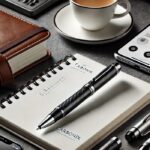 Flair Carbonix pen placed elegantly with premium stationery